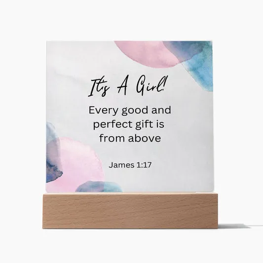 Acrylic Plaque\_James 1:17 (Girl)