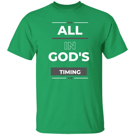 Christian T-shirt | All in God's Timing | Assorted Colors