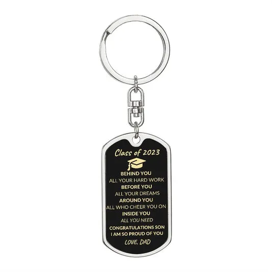 Graduation | Key Chain | To Son from Dad