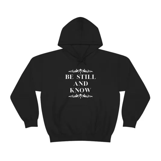 Hoodie | Unisex | Be Still and Know | Black, Navy