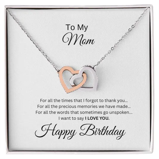 Mother | Birthday | Interlocking Heart Necklace | For All the Times