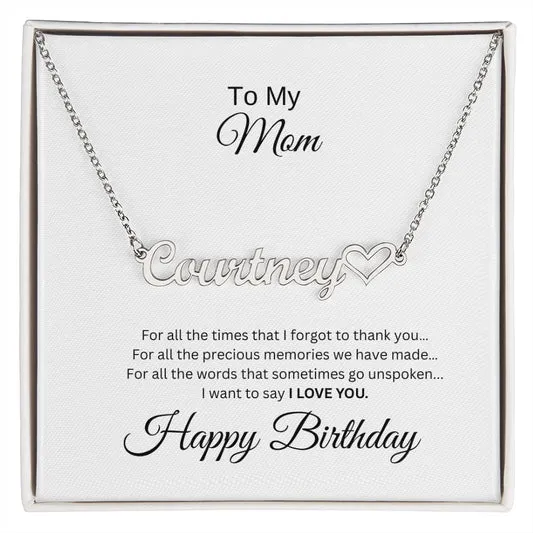 Mother | Birthday | The Heart Name Necklace (Customizable)