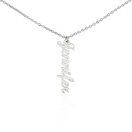 Graduation Gift Idea: Personalized Vertical Name Necklace