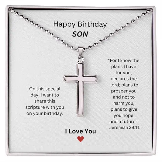 Stainless Cross Necklace (Birthday)