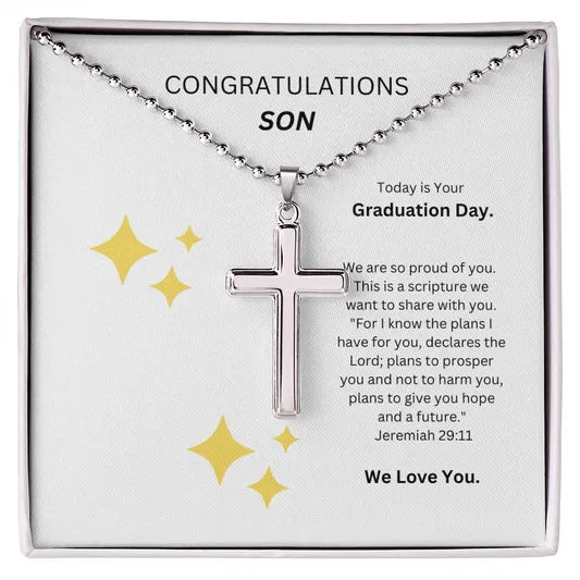 Graduation Gift Idea: Stainless Cross Necklace (To Son)