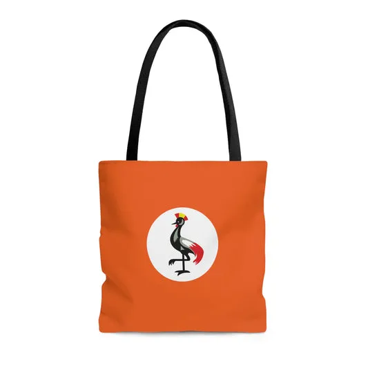 Tote Bag | Uganda Crane | Orange Tote